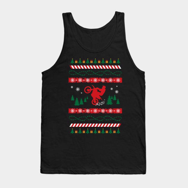 Ugly Christmas Dirtbiker Tank Top by OffRoadStyles